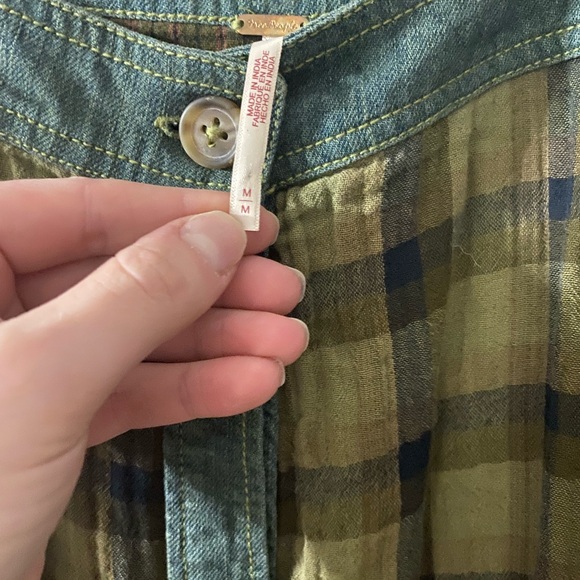 Free People Plaid Button-Down Maxi Skirt - Picture 2 of 3